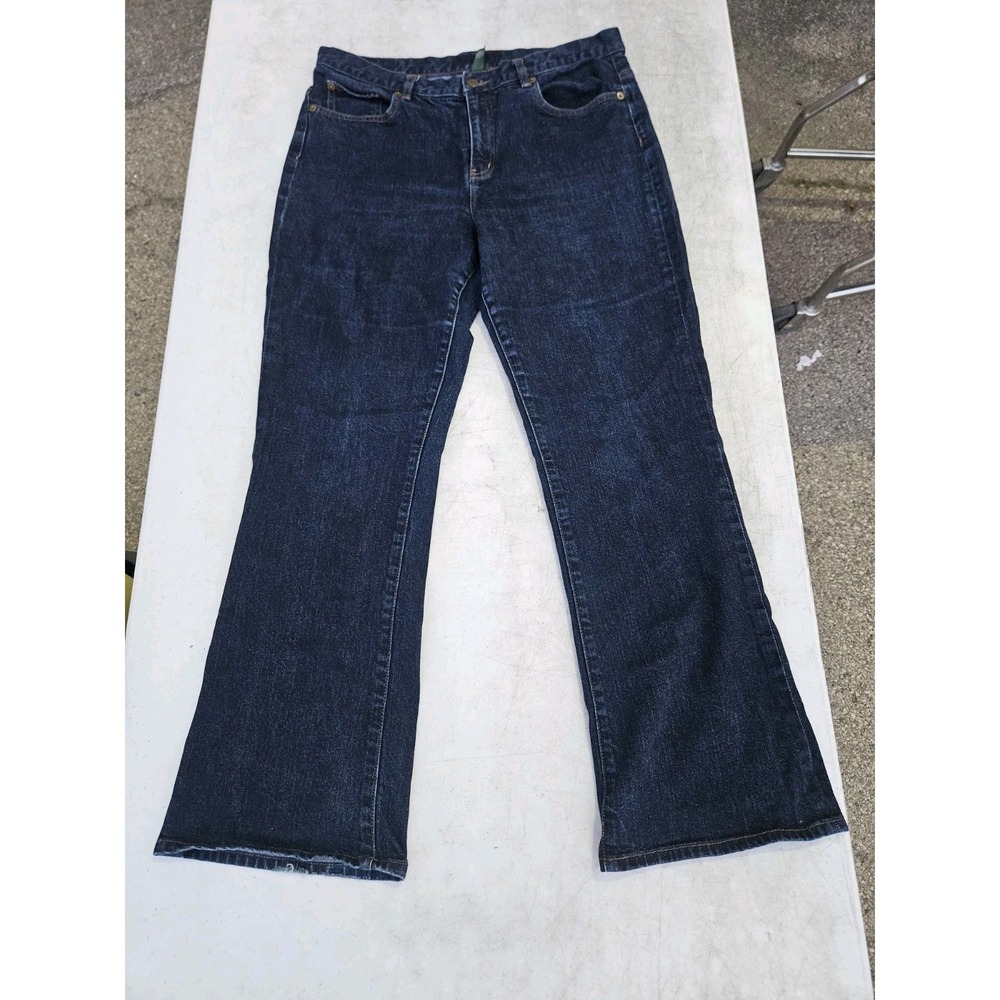 Lauren Jeans Co. Ralph Lauren Dark Wash Flare Jeans Size 12